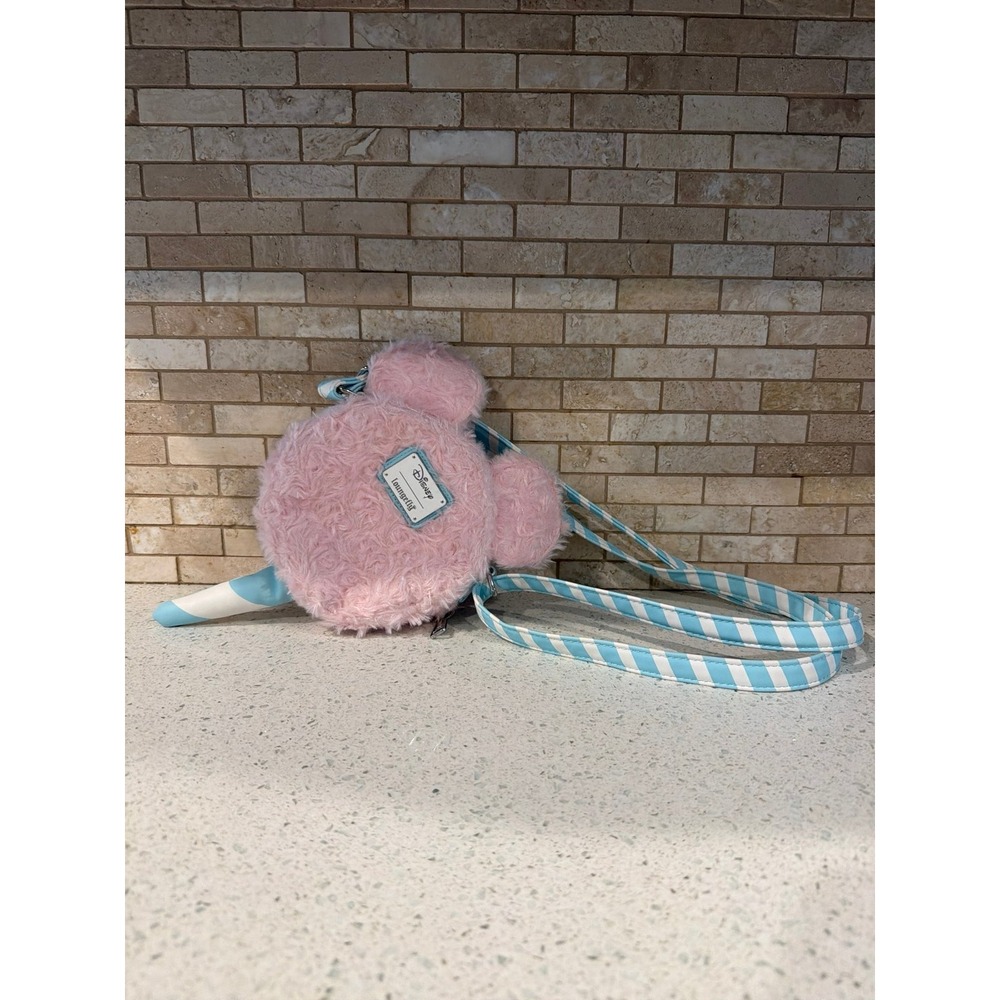 Loungefly Disney Parks Cotton Candy Mickey Mouse Plush Mini Backpack Pastel Pink